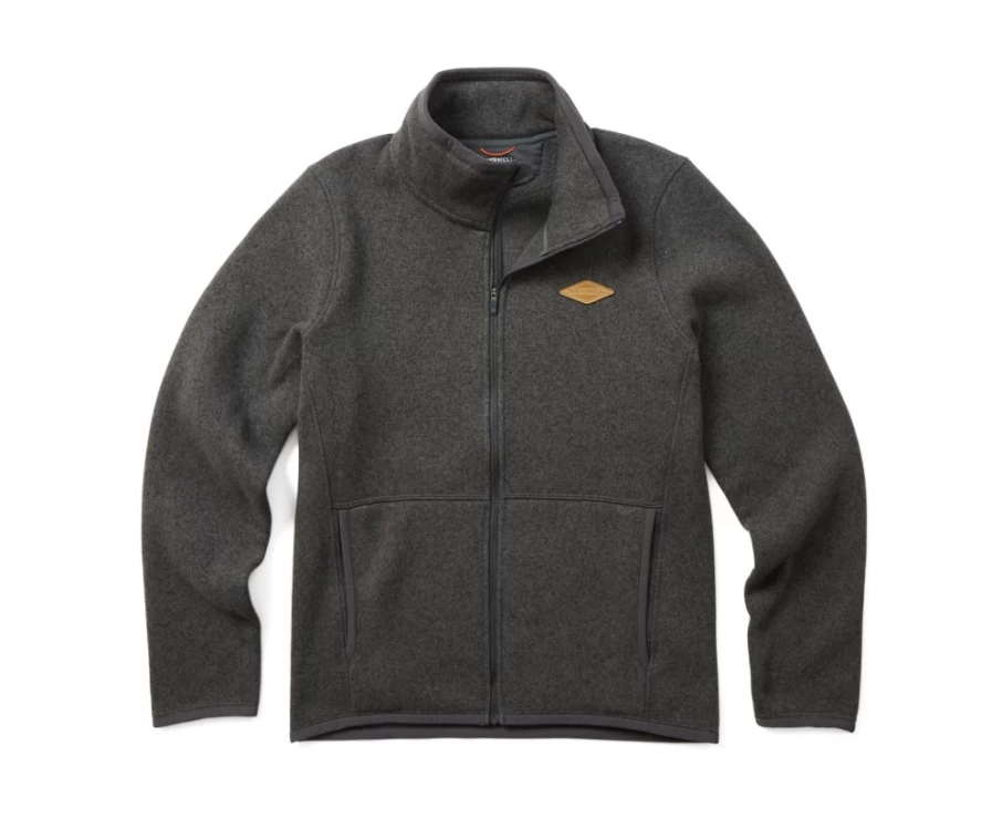 Merrell Women's Asphalt Heather Full Zip Sweater for Cool Weather