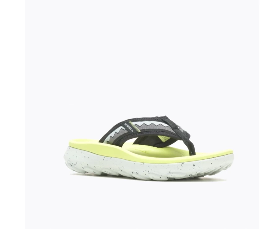 Merrell Men's Hut Ultra Flip Sandals - Black/Celery Outdoor Comfort Footwear