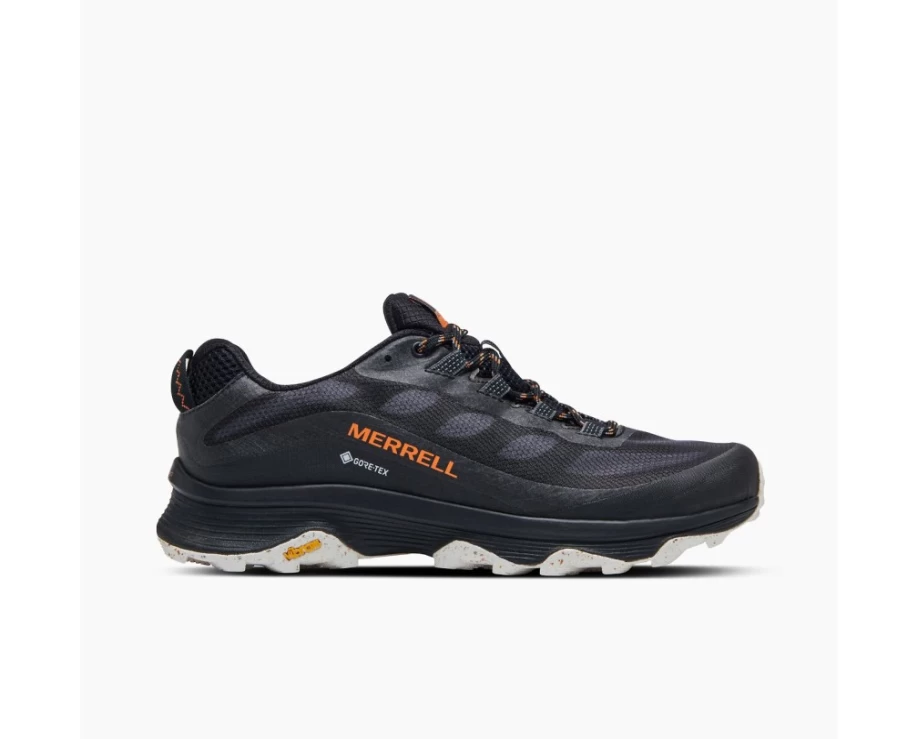Merrell Men's Moab Speed Gore-Tex Waterproof Hiking Shoes - Wide Width, Black