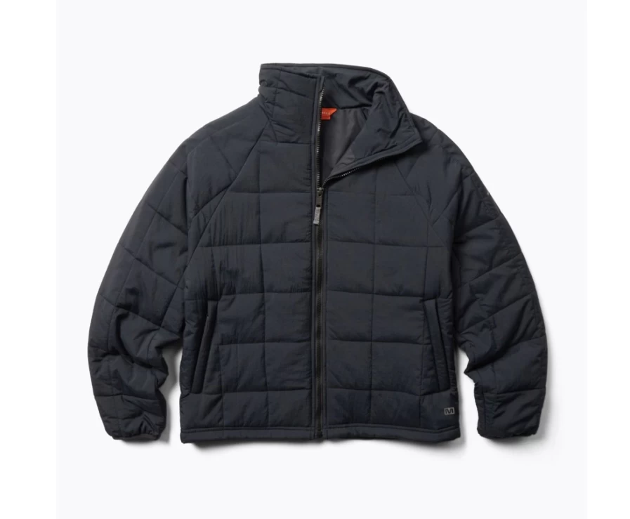 Merrell Women's Black Terrain Insulated Waterproof Jacket for Outdoor Activities