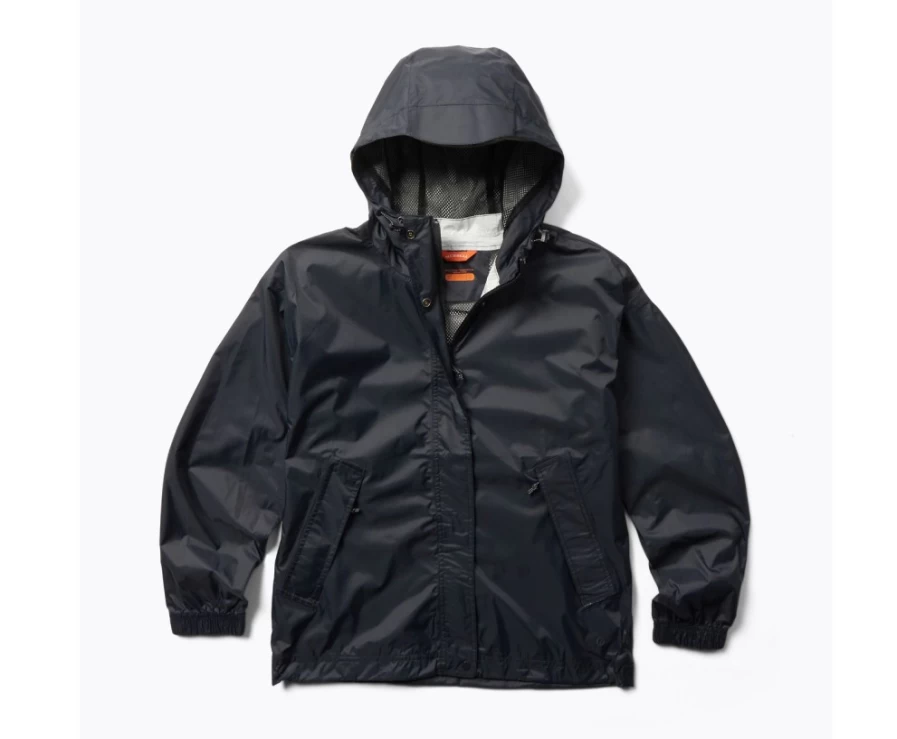Merrell Women's Black Fallon Waterproof Rain Jacket for Outdoor Protection