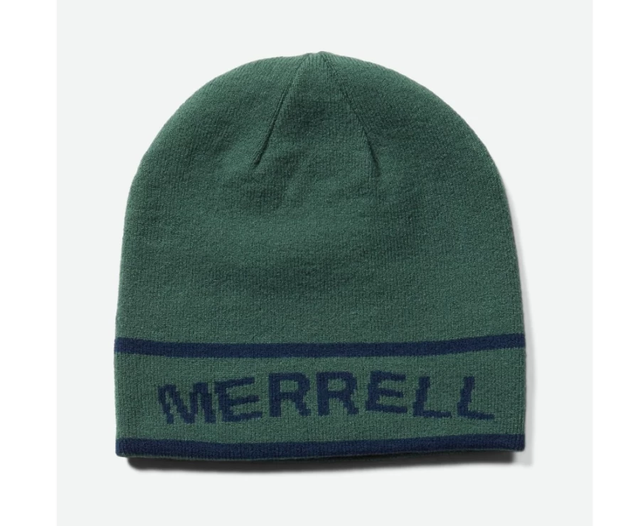 Merrell Reversible Beanie - Sea Moss Green Winter Hat for Men & Women