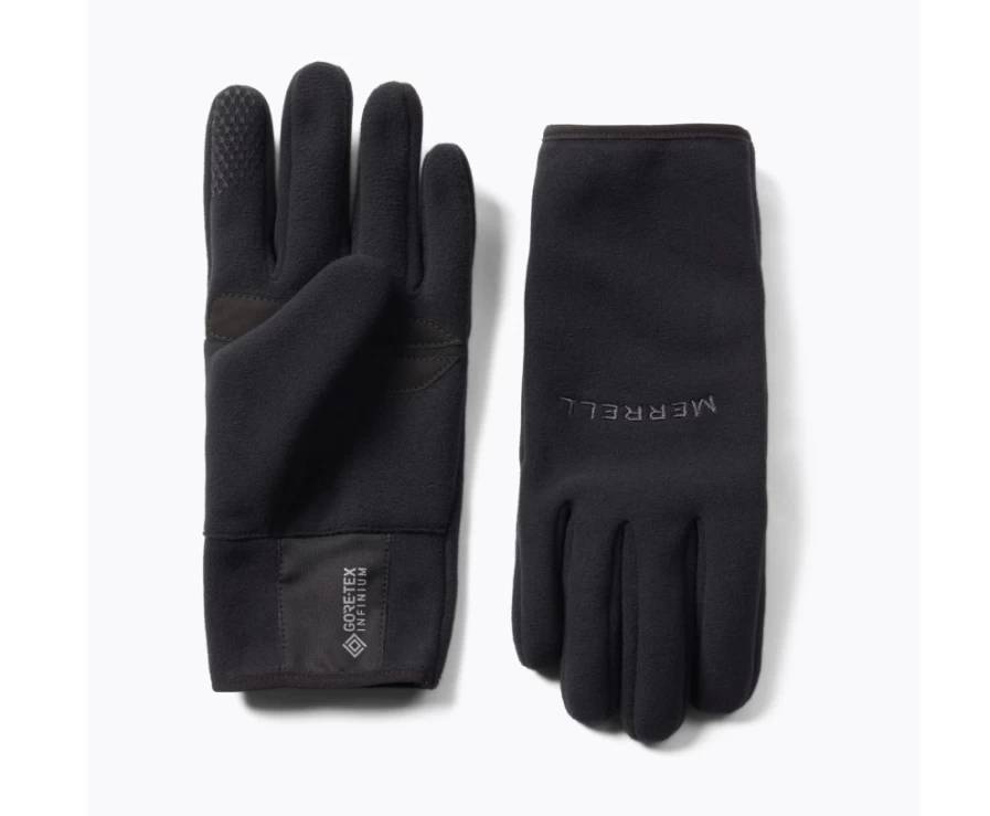 Merrell Black Gore-Tex® Fleece Gloves for Men & Women - Waterproof & Insulated Winter Gloves