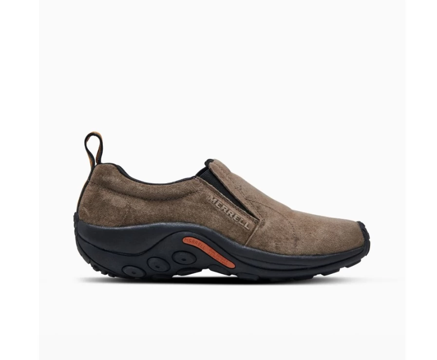 Merrell Men's Jungle Moc Slip-On Shoes in Gunsmoke - Lightweight & Comfortable Outdoor Moccasins