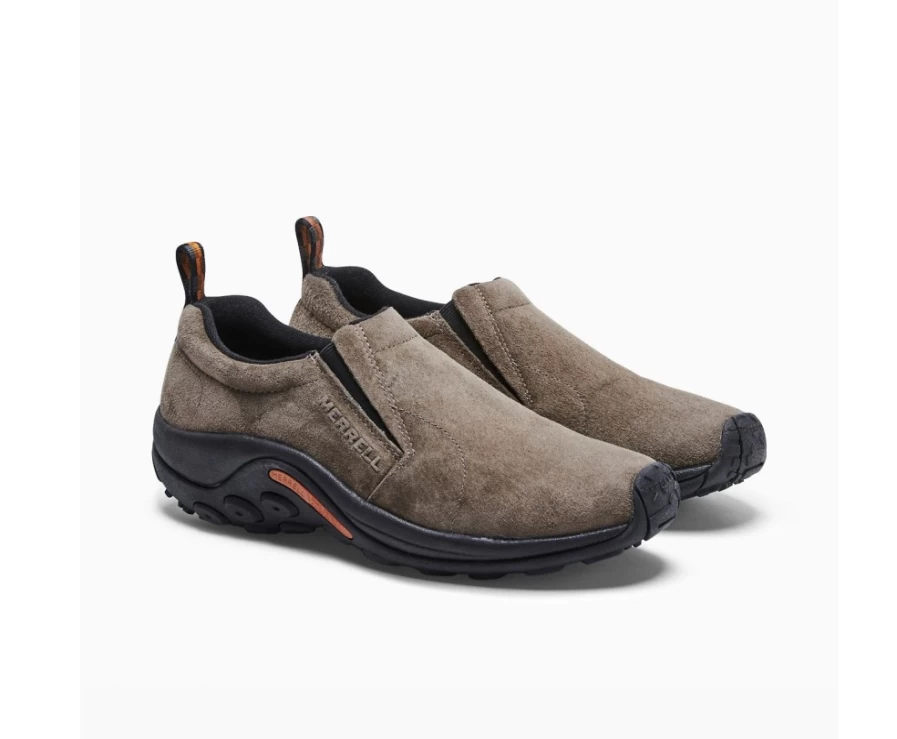 Merrell Men's Jungle Moc Slip-On Shoes in Gunsmoke - Lightweight & Comfortable Outdoor Moccasins