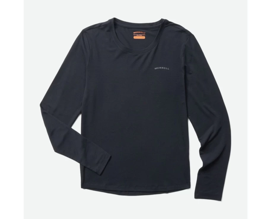Merrell Women's Black Everyday Long Sleeve T-Shirt with Tencel™ for Comfort & Style